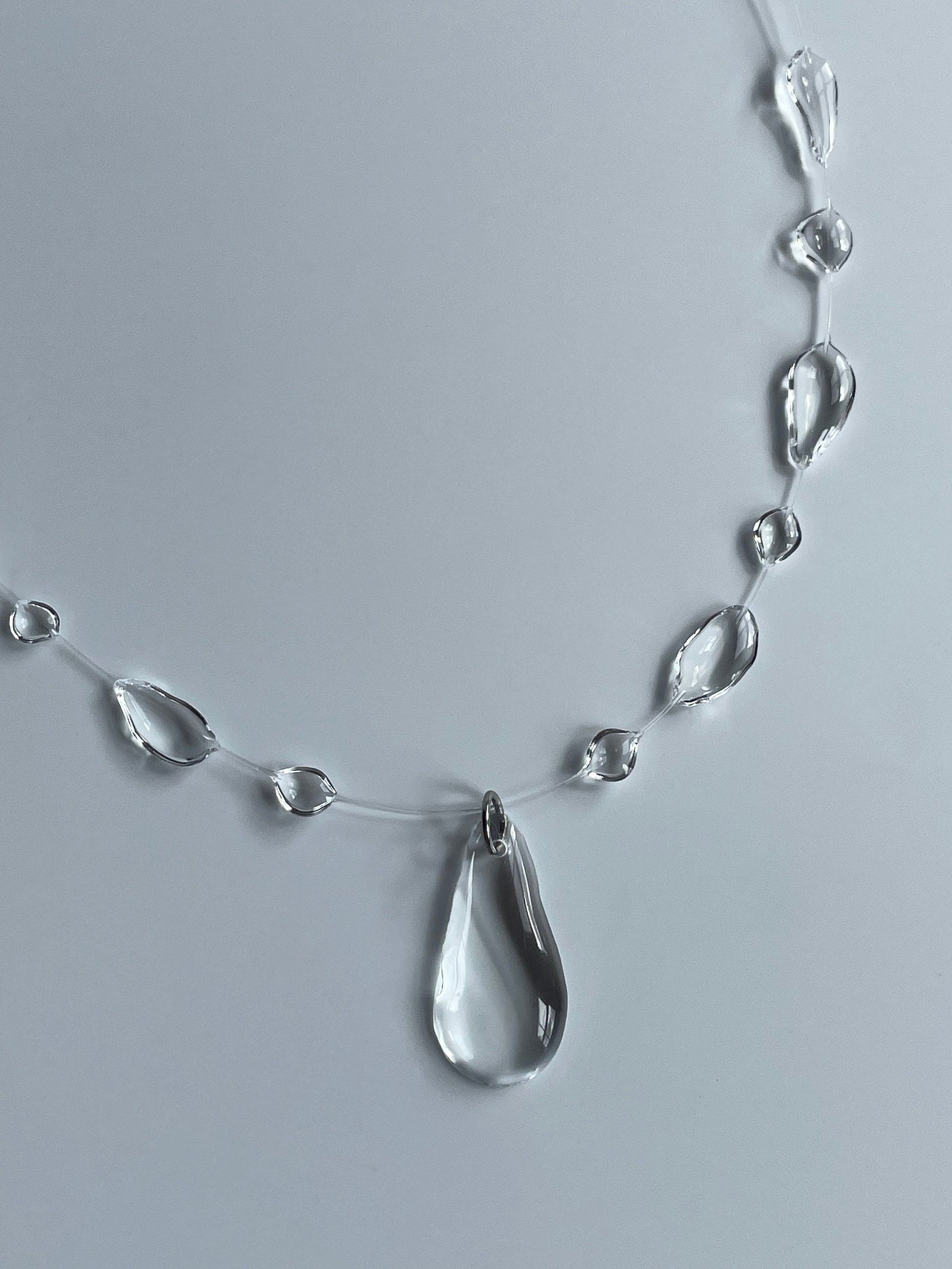 Single Crystal Teardrop Necklace