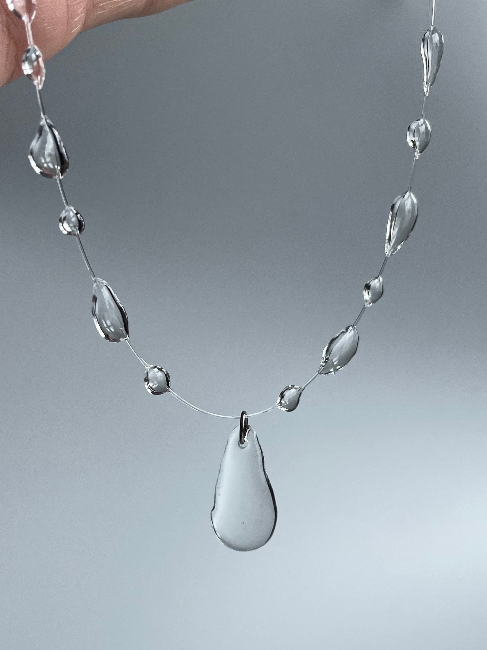 Single Crystal Teardrop Necklace
