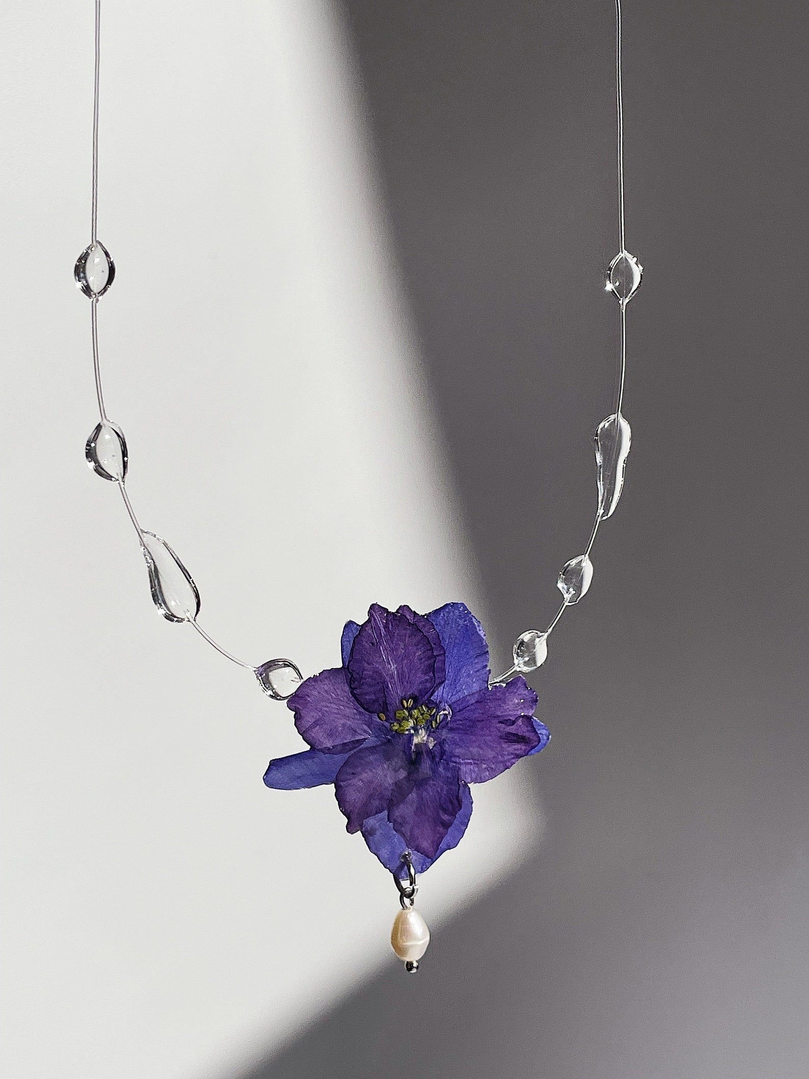 Flower Necklace With Pearl