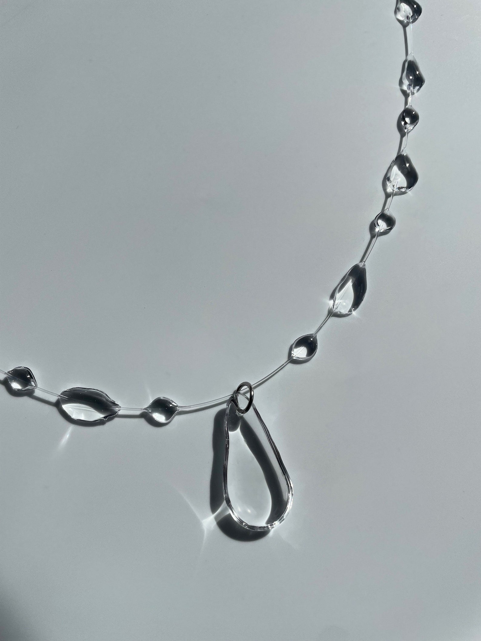 Single Crystal Teardrop Necklace