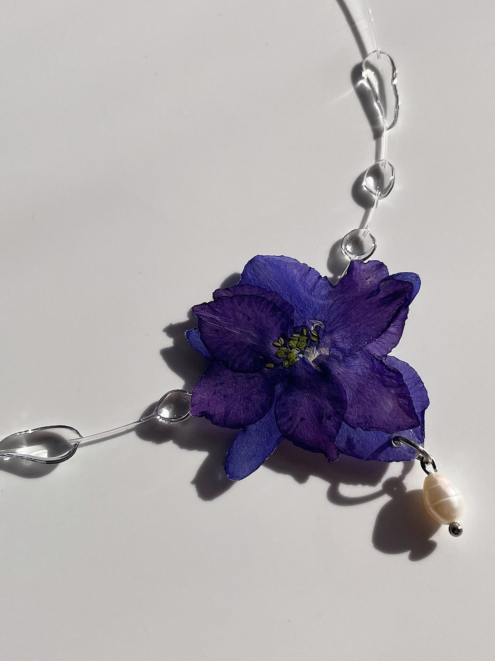 Flower Necklace With Pearl