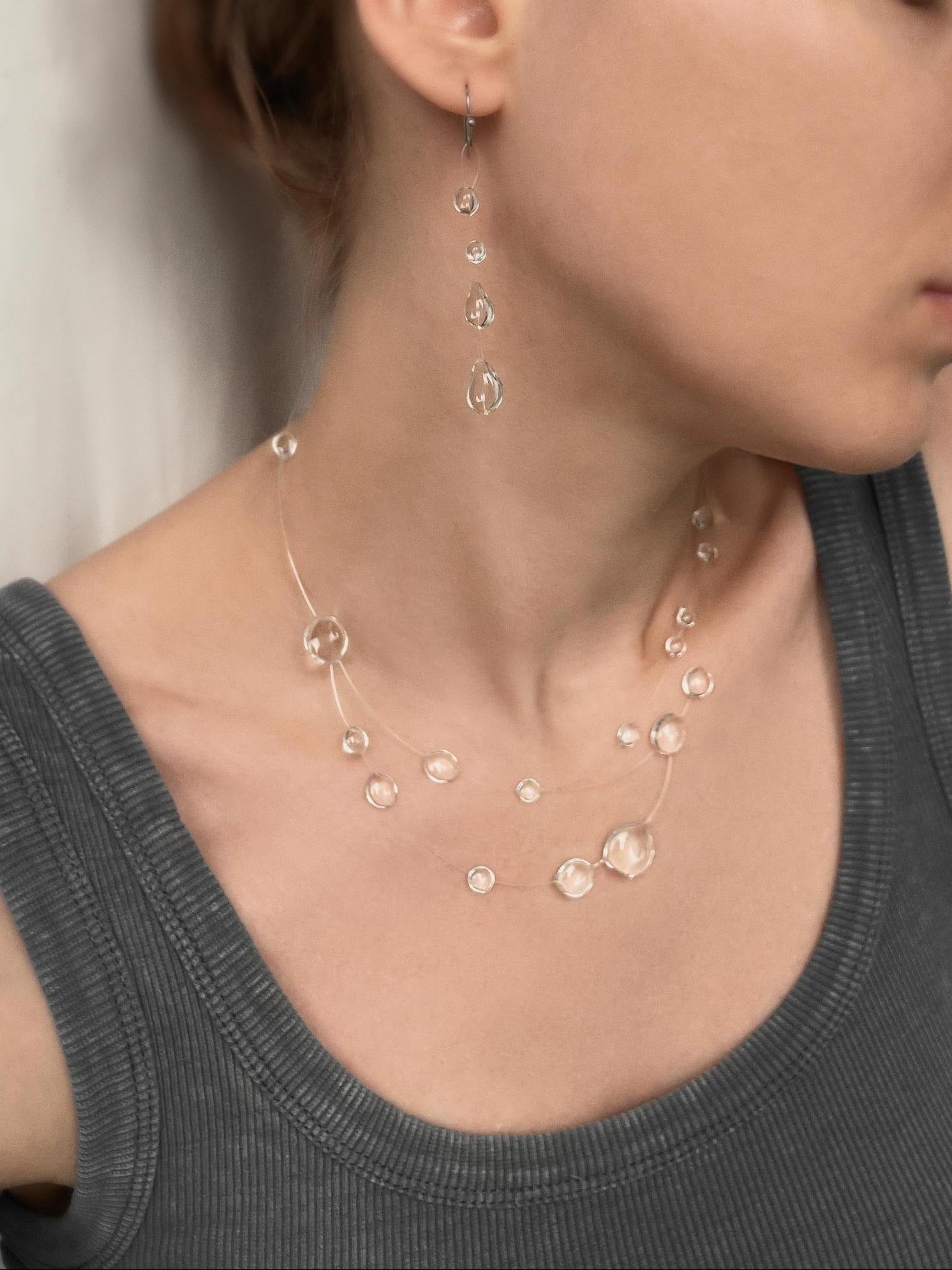 Floating Drops Necklace