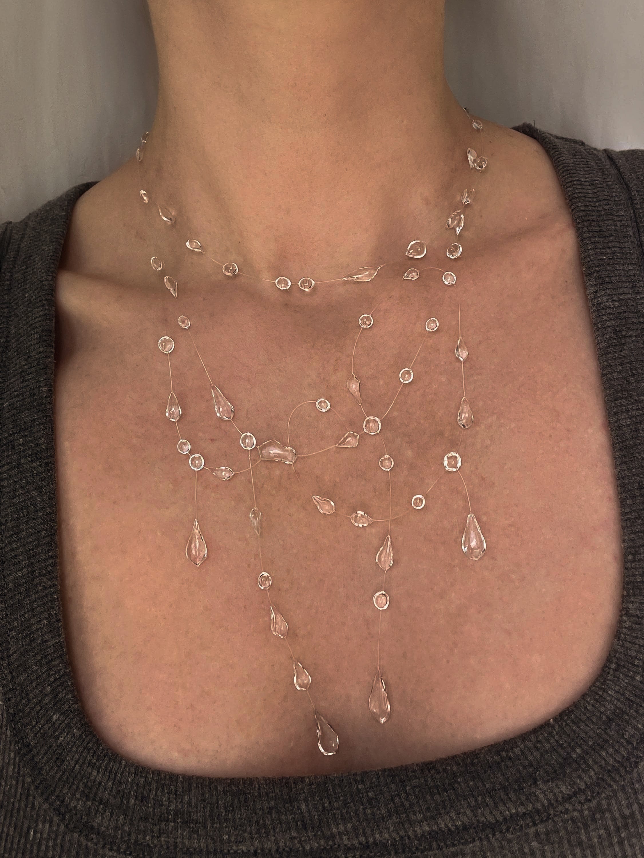 Elevated Raindrops Necklace