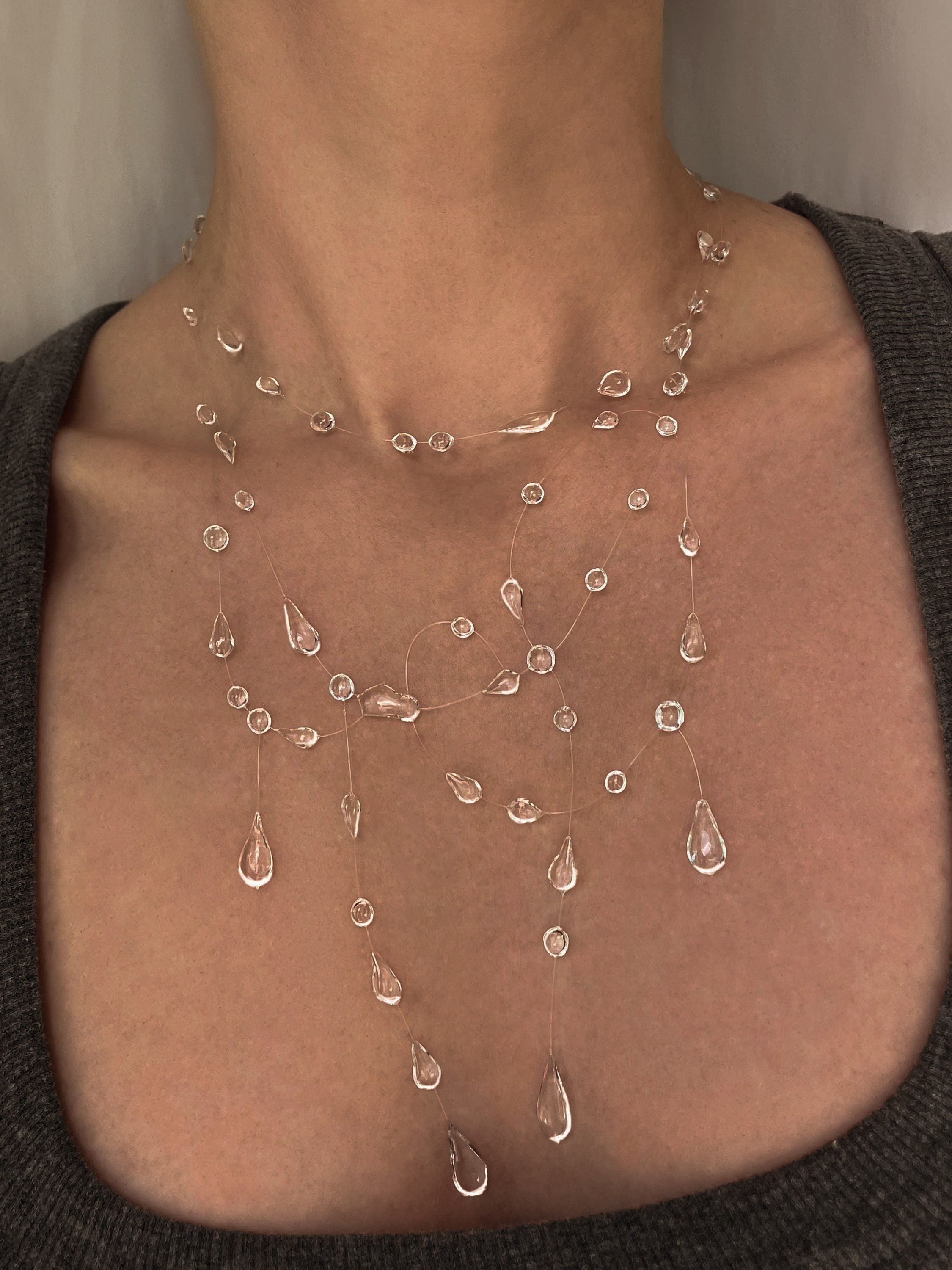 Elevated Raindrops Necklace