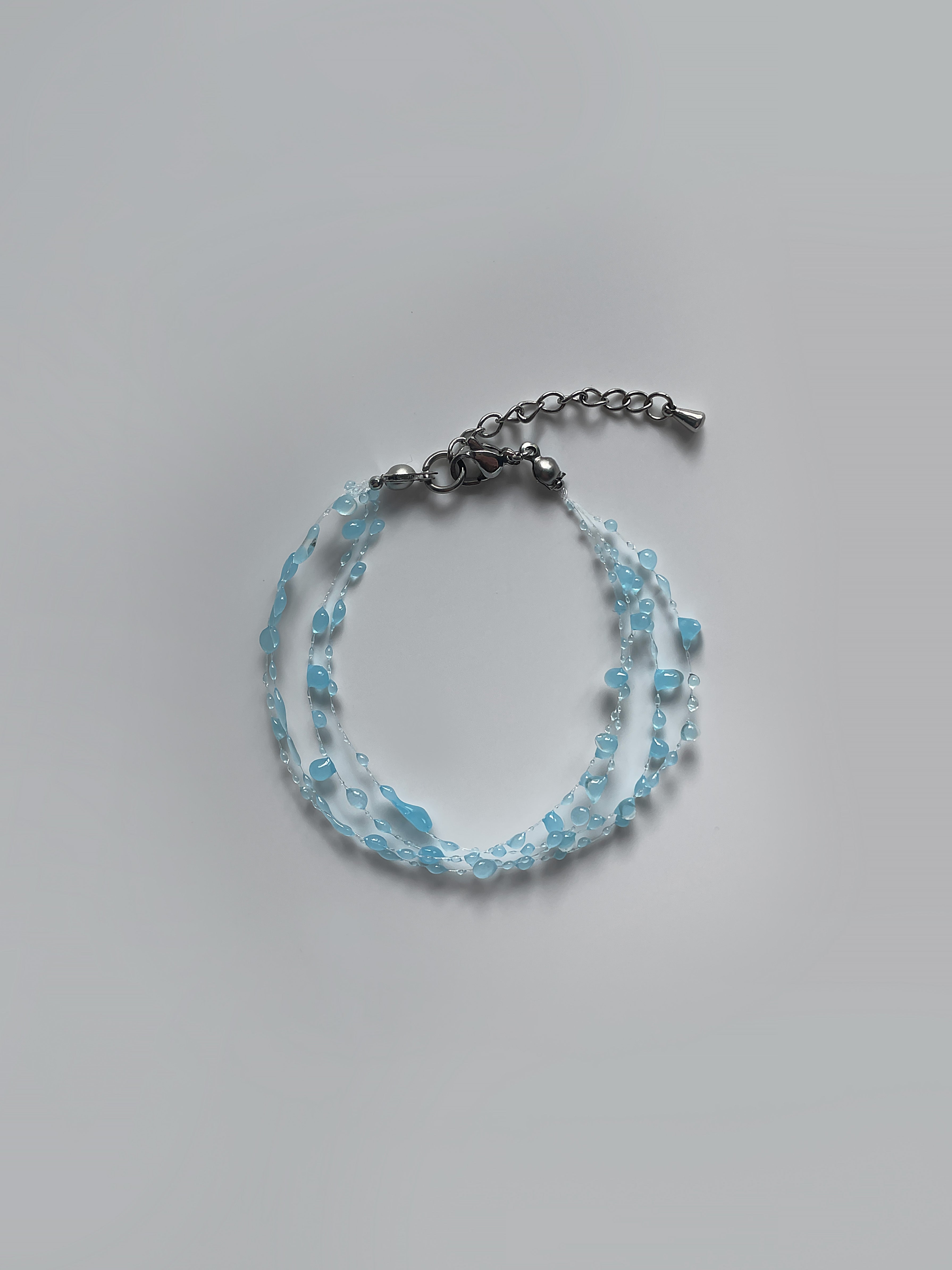 Dainty Light Blue Dewdrops Bracelet