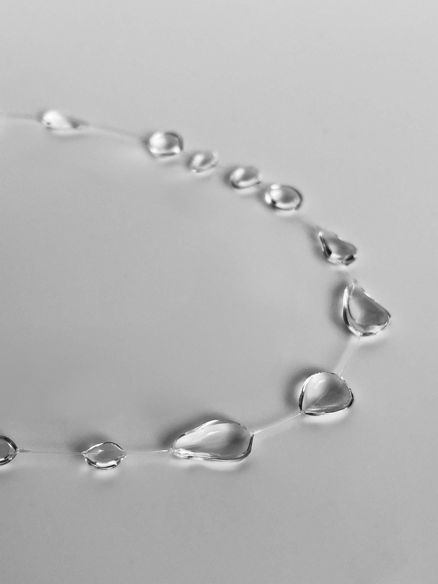 Minimal Raindrops Necklace
