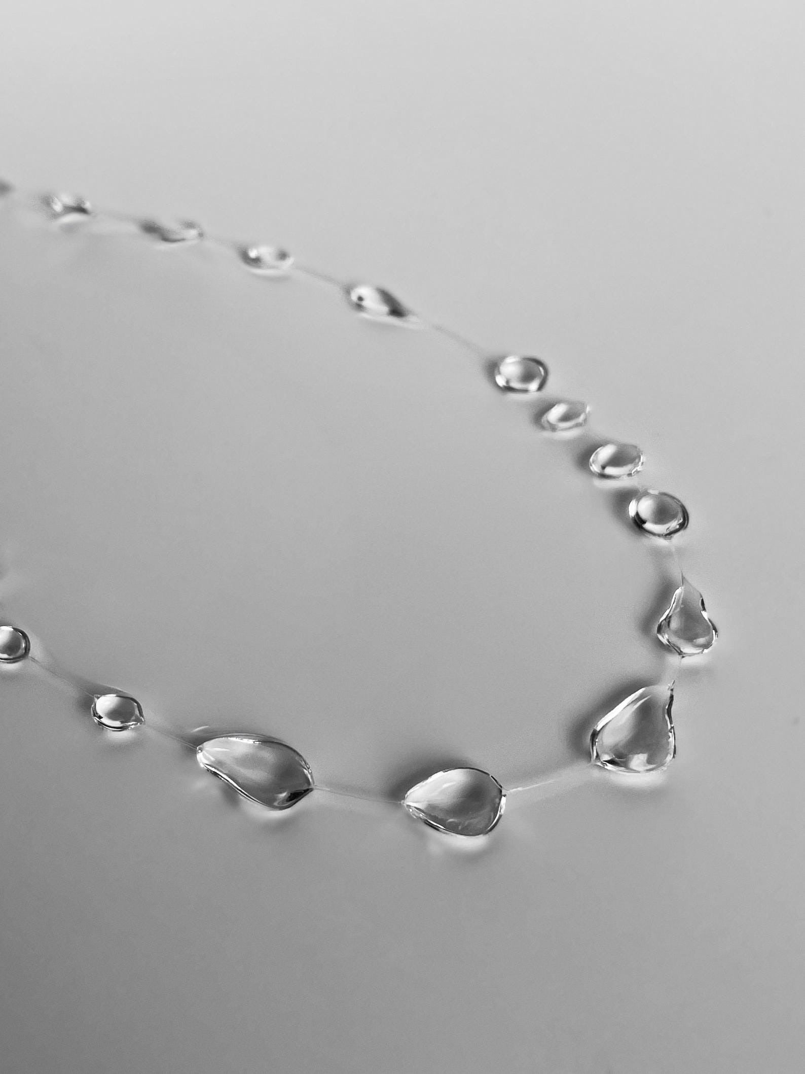 Minimal Raindrops Necklace